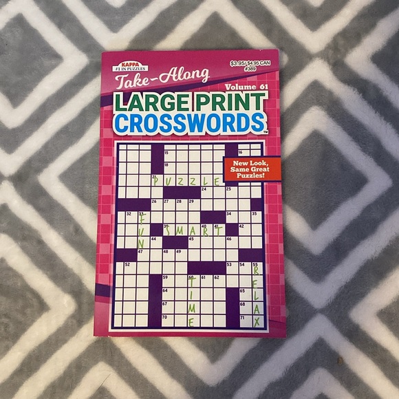 Set of 2 Large Print Crossword Puzzle Books - Picture 2 of 7